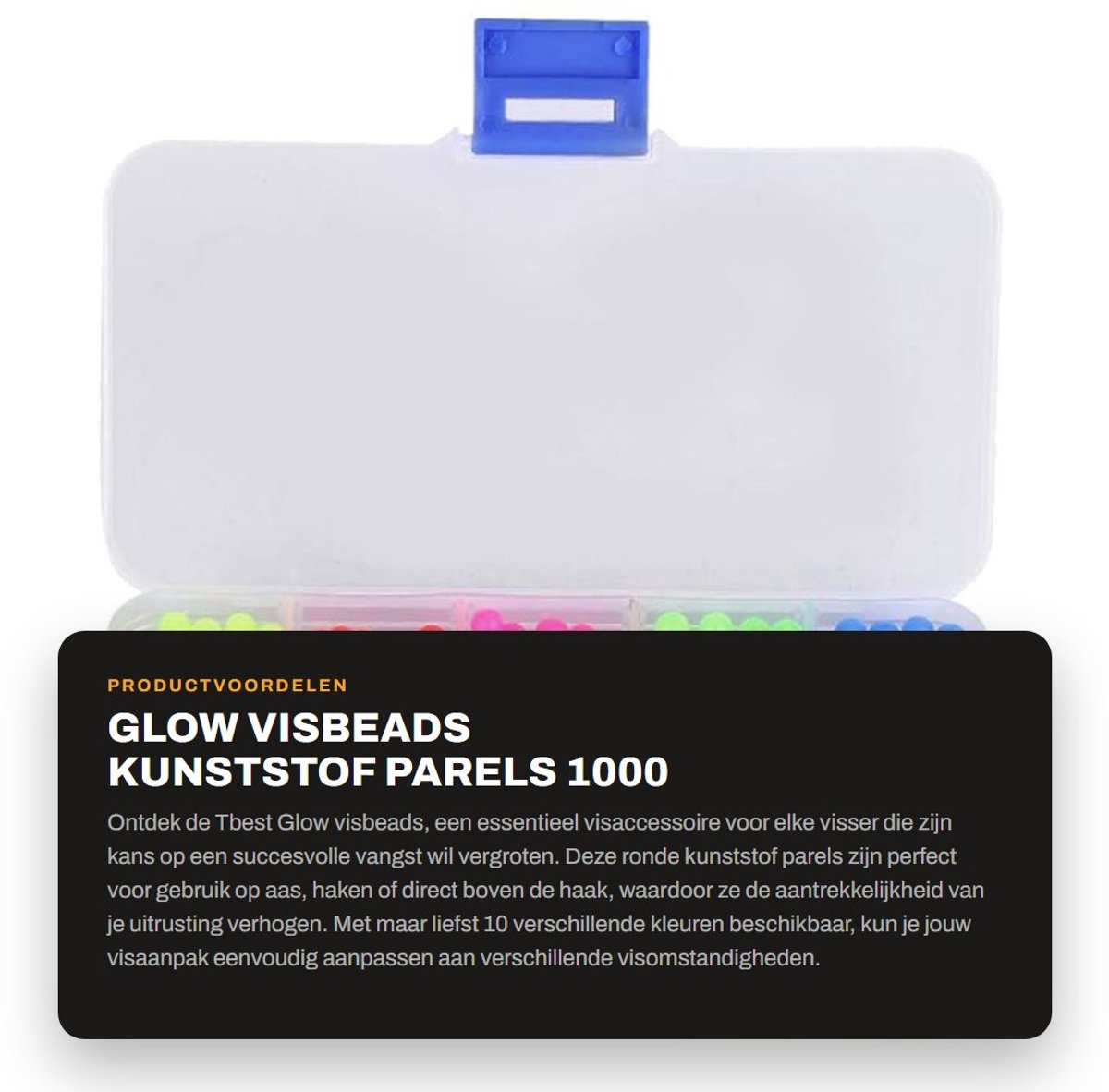Dailygoods- Visbeads 1000 Stuks - Ronde Kunststof Parels - Visaccessoires - Aas/Haak - Vissen in de Open Lucht - Diameter 5 mm - Vissersaccessoires