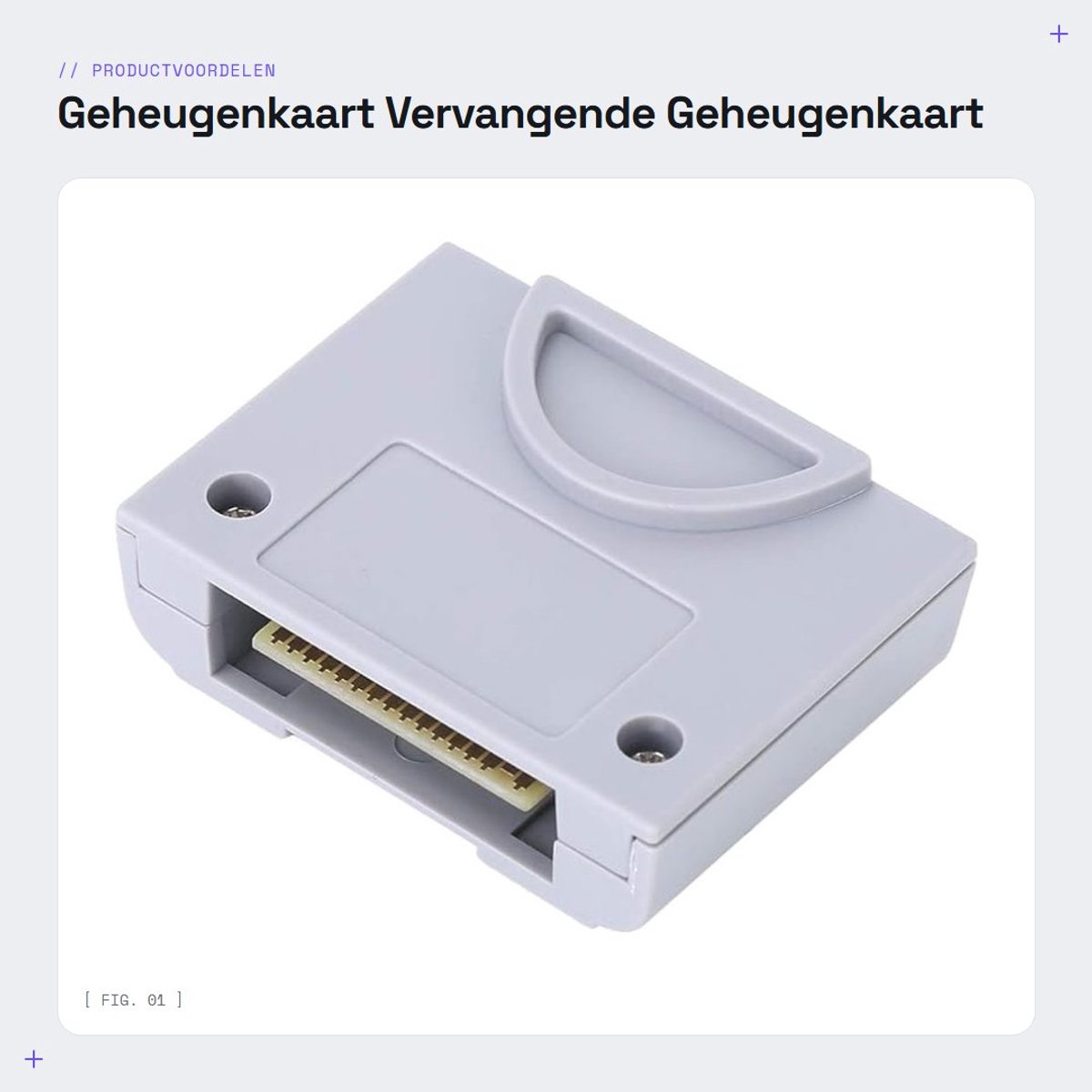 Dailygoods- Geheugenkaart waterdicht - Geheugenkaart N64 - Slijtvast - Duidelijke aansluiting - ABS materiaal - Compacte afmetingen 5x3,5x1,7 cm - Opslagkaart