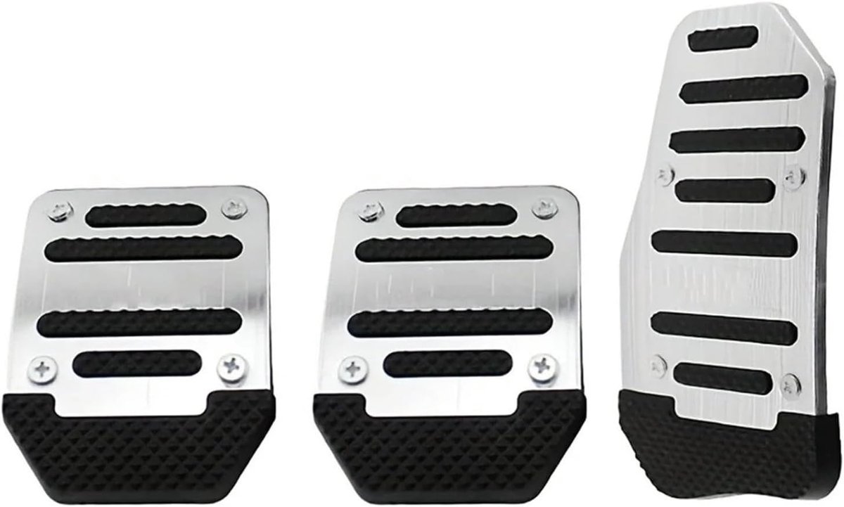 Pedaal Covers - Auto Bescherming - Veiliger Rijden - Antislip Ontwerp - Universeel - Zilver