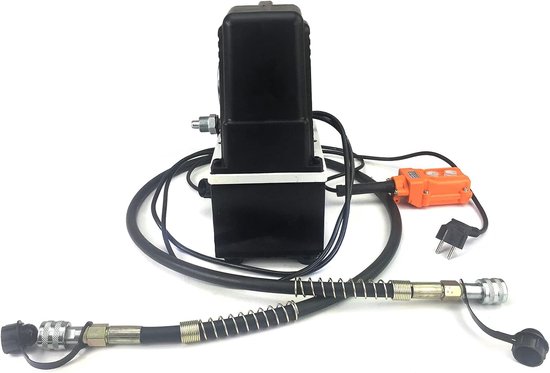 Elektrische Hydraulische Pomp - Oliepomp Hogedruk - Zwaar Werk Uitvoeren - 620W Koperdraadmotor - 3L Olietank - Geel — afbeelding 5