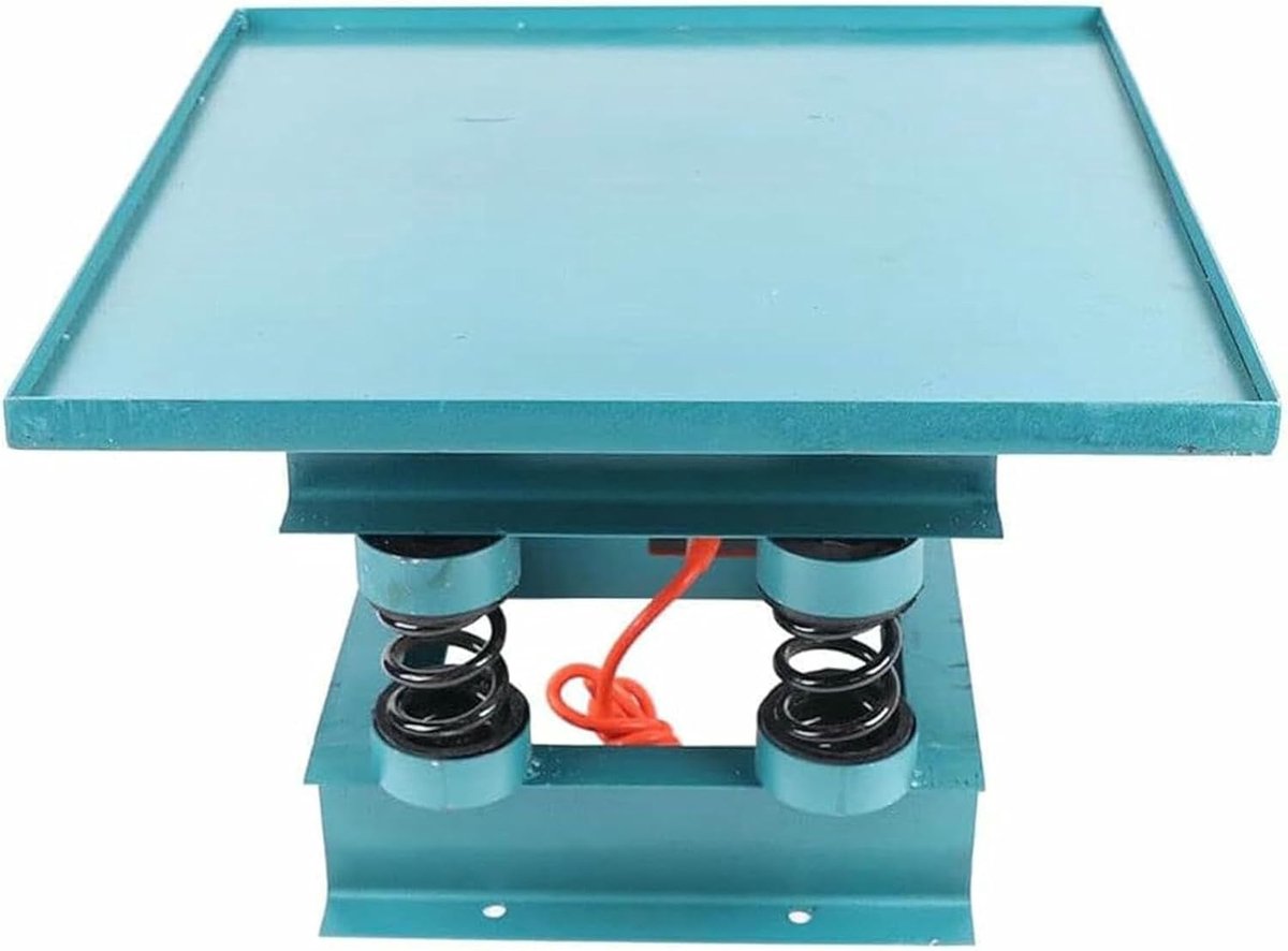 Beton triltafel - Vlak trilplatform - Betonblokken testen - Krachtige 750W motor - 50x50x45 cm - Grijs