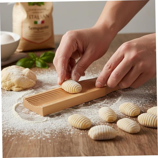 Gnocchi Plank - Cavatelli Maker - Zelf Pasta Maken - Gebogen Design - 165 cm - Kaki — afbeelding 5