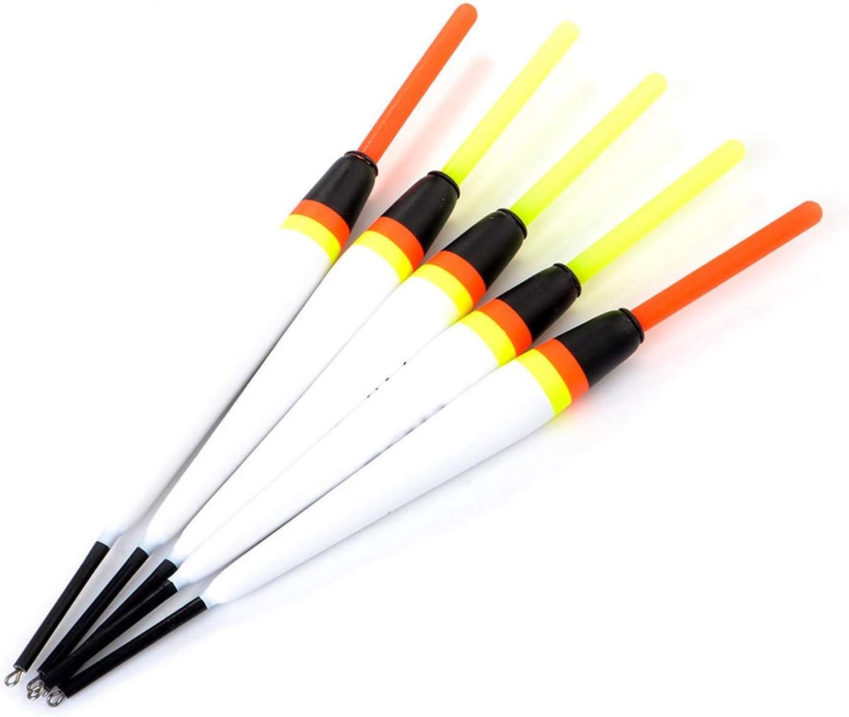 Balsa Houten Dobbers - Vis Drijvers - Vissen Met Gevoel - Lichtgevende Kop - 5 Stuks 1/5 oz - Diverse Kleuren