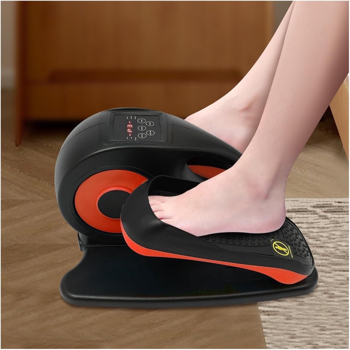 Onder Tafel Trainer - Zitpedaaltrainer - Actieve Werkdag - Stille Werking - 60 Watt - Oranje Zwart