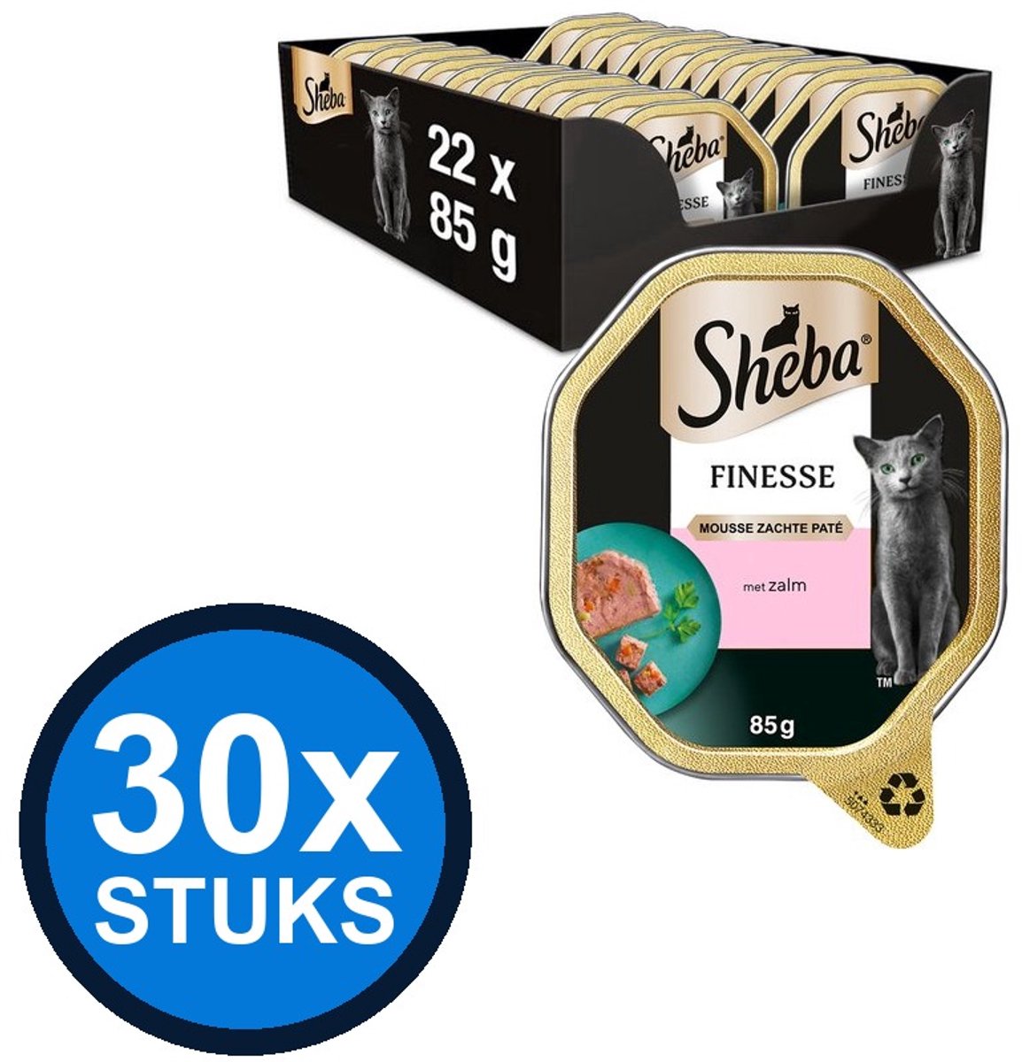 Sheba Sheba - Finesse Mousse Zalm - Kattenvoer Natvoer - 85g