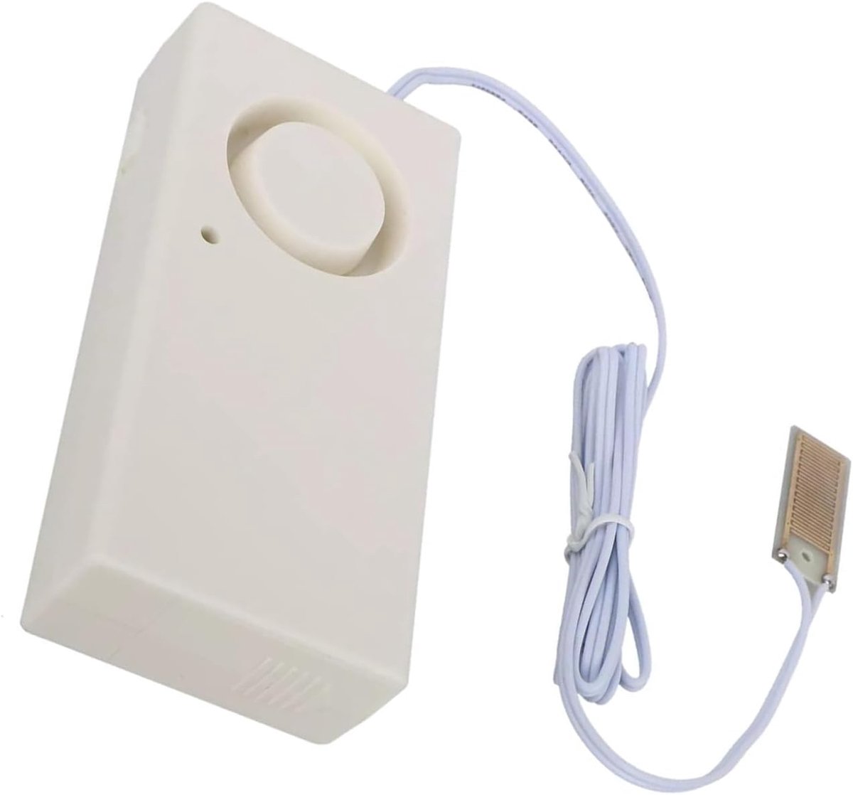 Waterlekkage Alarm - Vochtdetector Overloop - Schade Voorkomen - Draadloze Werking 100m - 1.8m Lijn - Wit
