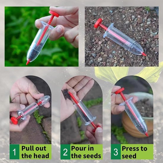 Tuin Gereedschap Set - Planten Hulpmiddelen - Groenten Zaden Planten - Roterende Zaaimachine Kamer - 10 Delig - Groen — afbeelding 2