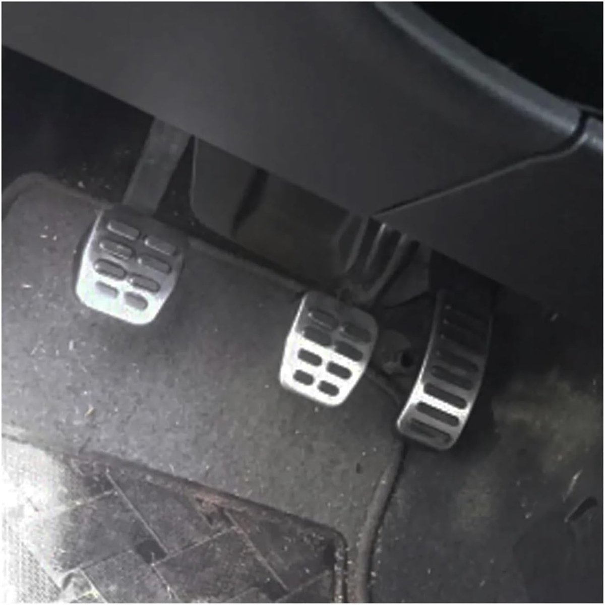 Pedaal Covers Set - Auto Interieur - Verbeterde Grip - Geen Boren Nodig - Standaard Maat - Zilver