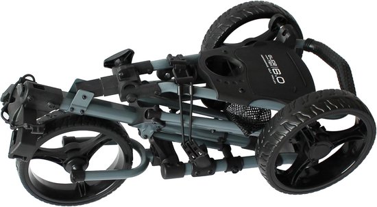 Golf Push Trolley - Golftrolley - Sporten - Aluminium frame - 40x33x82cm - Zwart/Gunmetal — afbeelding 5