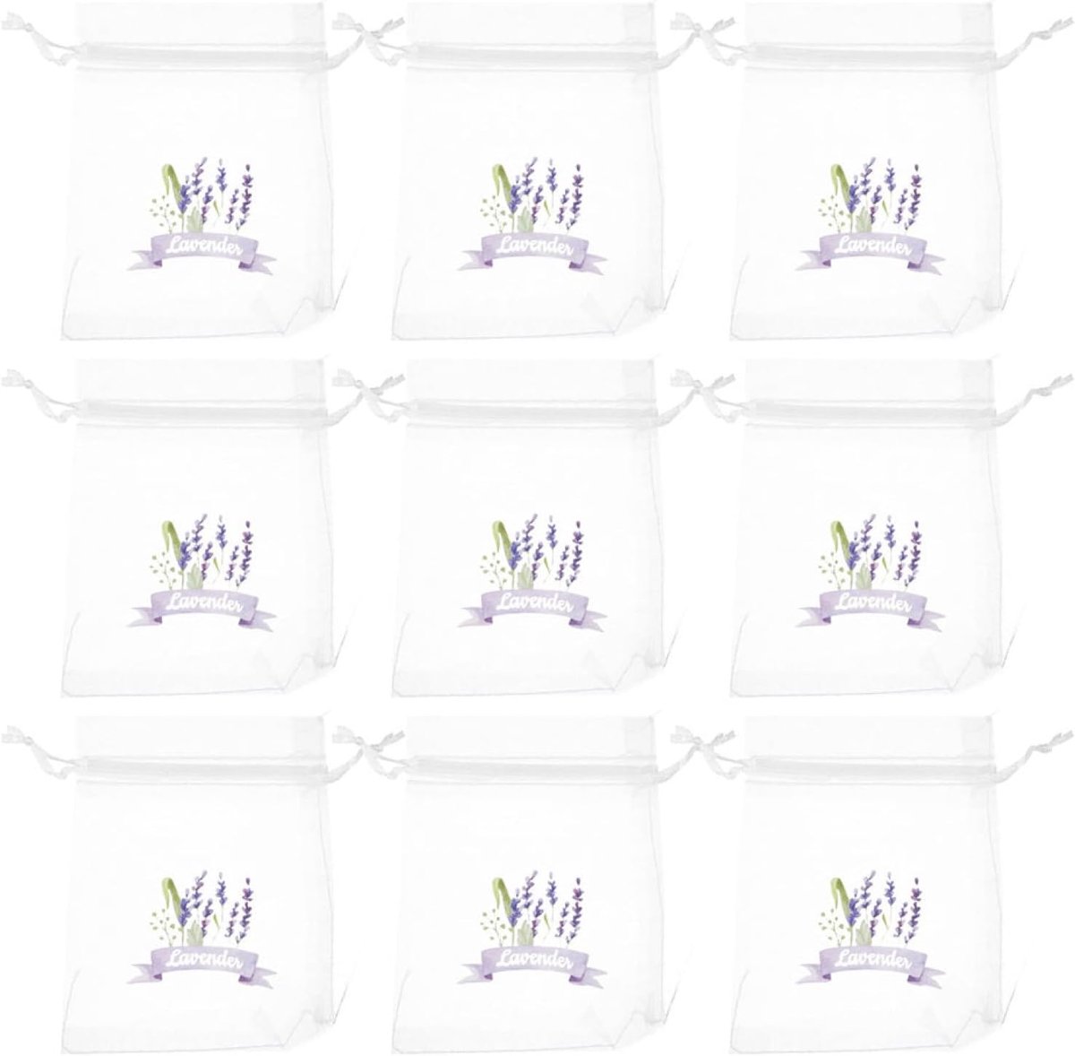 Lege Sachet Tassen - Organza Zakjes - Geur Opslag - Met Koord - 20 Stuks - Wit