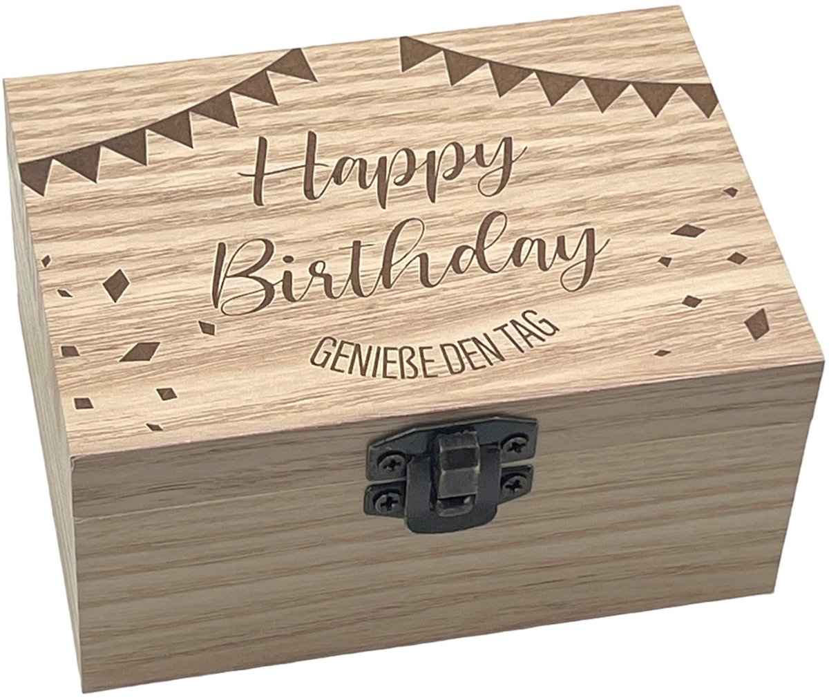 Dailygoods- Geschenkdoos Stijlvol - Houten Doos - Muziekdoos - Geldgeschenkverpakking - Verjaardagen/Bruiloften - Afmetingen 10x7x5 cm - Cadeaubox