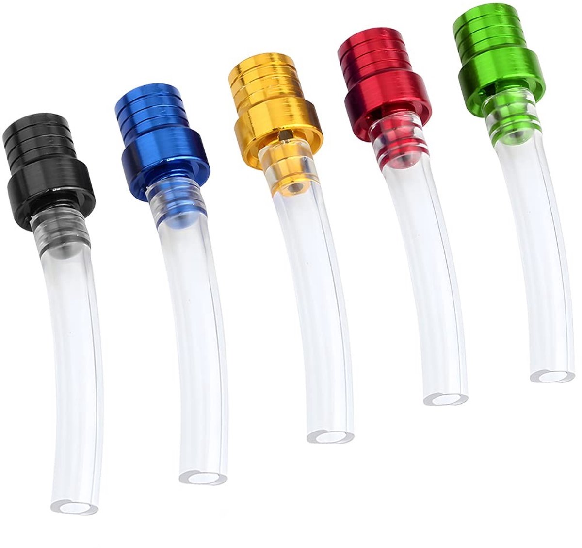 Dailygoods- Brandstofdop 5 Stuks - Ventiel/Slang - Olietank/Benzinetankdop - CNC Aluminium/PVC - Geschikt voor 4-takt Pitbikes - Voorkomt Binnendringen van Lucht - Tankventiel