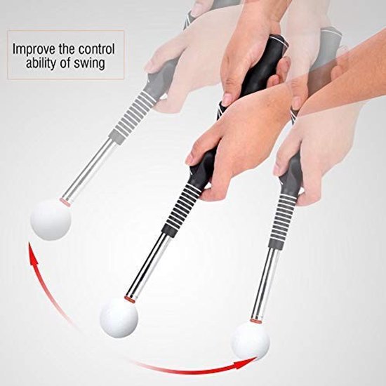 Dailygoods- Uitlijning Stick 48 Inch - Opvouwbare Uitlijningsstaven - Golf Training Aid - Houdingscorrector - Richten/Putten - Ideaal voor Binnen/Buiten - Golfstokken van Dailygoods — afbeelding 5