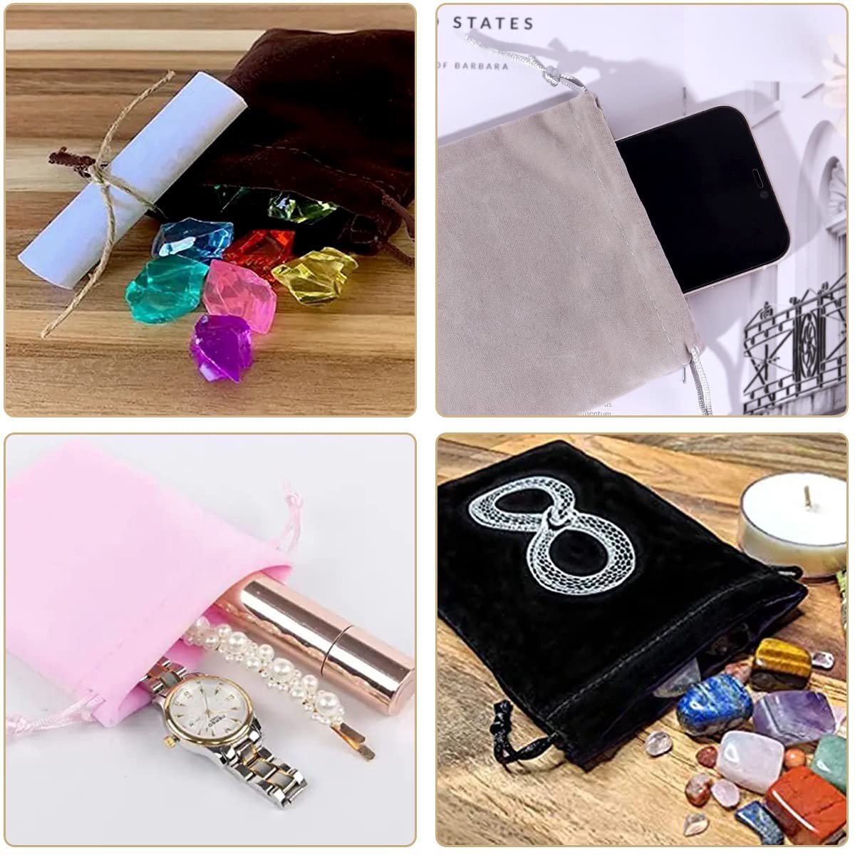 Dailygoods- Fluwelen Zakjes 10 Stuks - Sieradenzakjes - Cadeauzakjes - Trekkoord - 7 x 9 cm - Wijnrood - Hoogwaardige Kwaliteit
