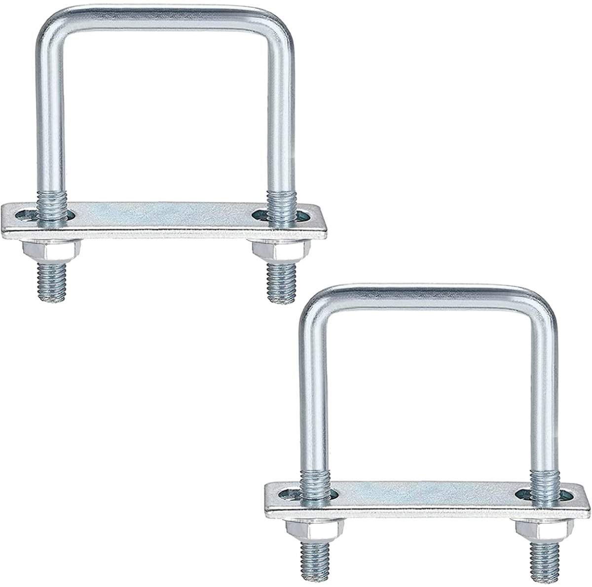 Dailygoods- U-bout 95 x 120 mm - Roestvrij Staal - 2 Stuks - Heavy-duty - Sterk Draagvermogen - Geschikt voor Bevestiging - Bevestigingsbout