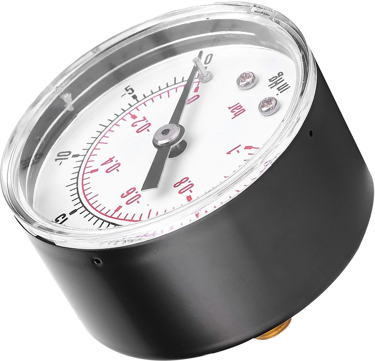 Dailygoods- Vacuümmeter 50 Mm -1-0 Bar -30-0 InHg - Achteraansluiting 1/8 BSPT - Messing Componenten - Goede Luchtdichtheid - Duidelijke Aflezingen - Drukmeter