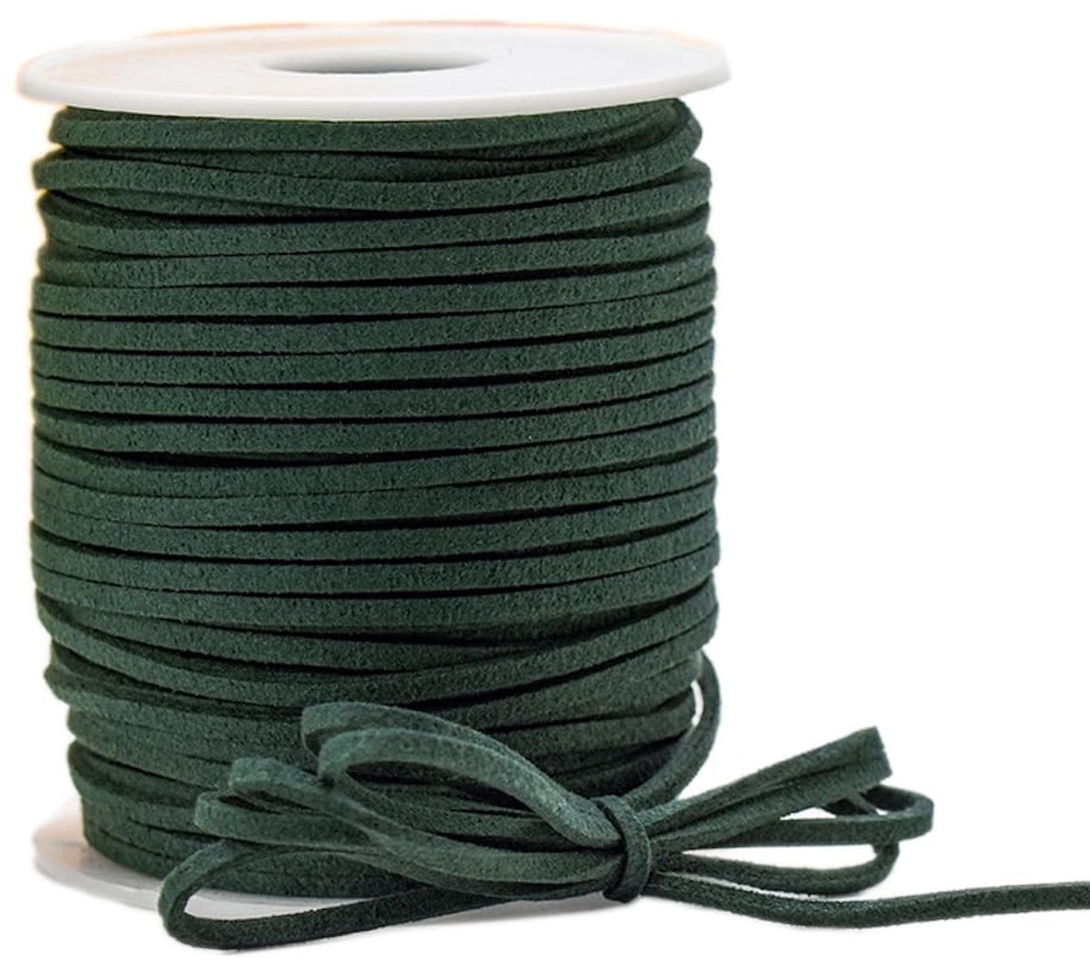 Dailygoods- Knutselkoord 3 mm x 45 m - Gevlochten Imitatie Suède - Leren Touw - Decoratieband - Cadeaulint - Voor Doe-het-zelf Sieraden - Sieradenkoord