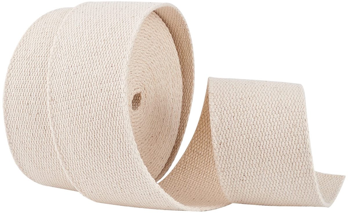 Dailygoods- Singelband 5 m - Katoenen Keperstof - 5 cm Breed - Zware Katoenen Band - Visgraat Patroon - Voor Ambachten en Woondecoratie - Lint