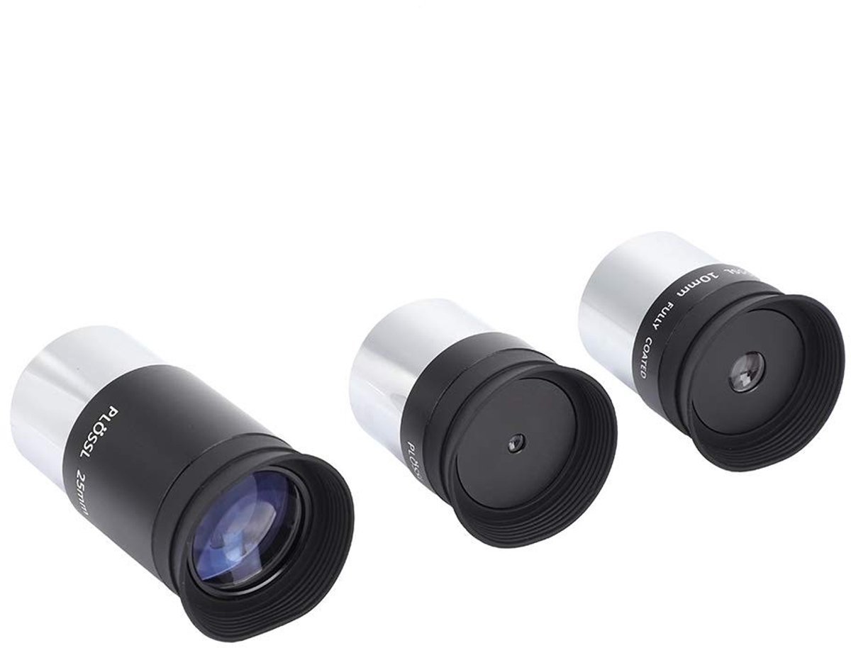 Dailygoods- Telescoop Accessoireset Hoge Prestaties - Plössl Oculair 4/10/25mm - 2x Barlow Lens - Metalen Oogbescherming - Duidelijke Beelden
