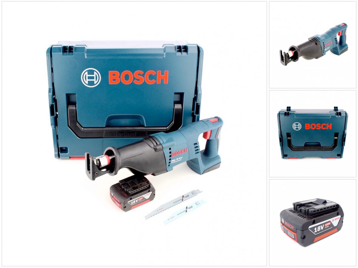 Bosch GSA 18 V-LI Professional 18 V accu reciprozaag + L-Boxx + 1x accu 5.0Ah - zonder oplader