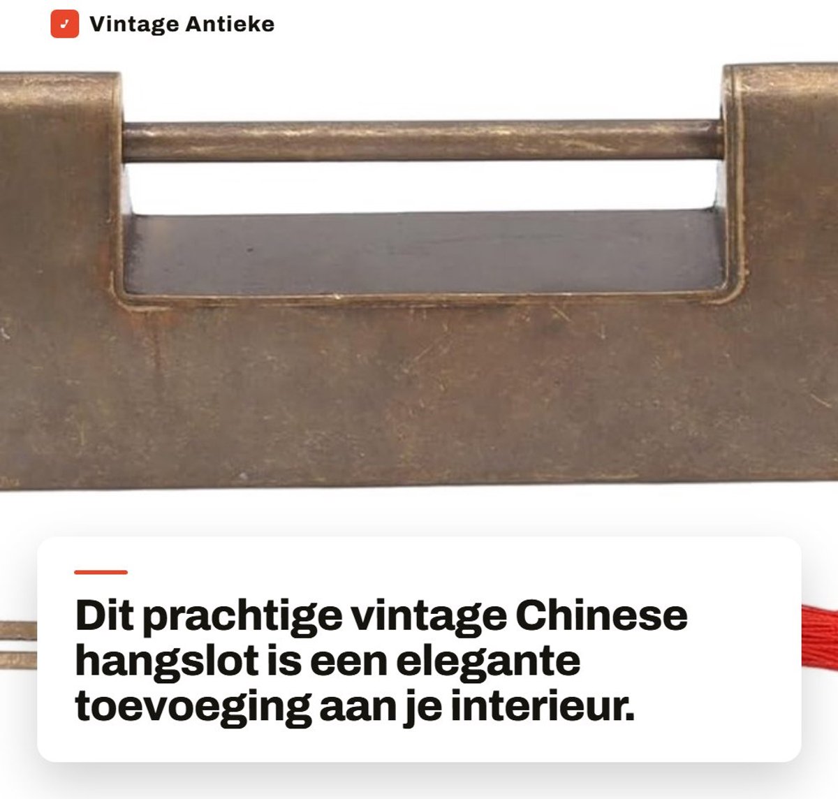 Dailygoods- Hangslot Antiek Design - Vintage Messing - Decoratief Slot - Duurzaam Ornament - Voor Houten Dozen - Lichtgewicht Constructie