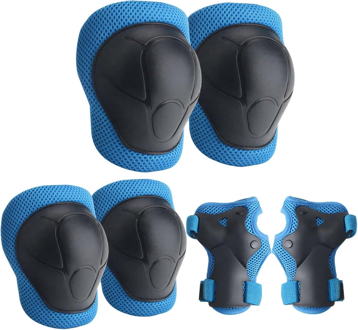 Kinder Beschermers Set - Knie Elleboog - Actief Spelen - Slagvaste PP Schaal - Maat S - Blauw