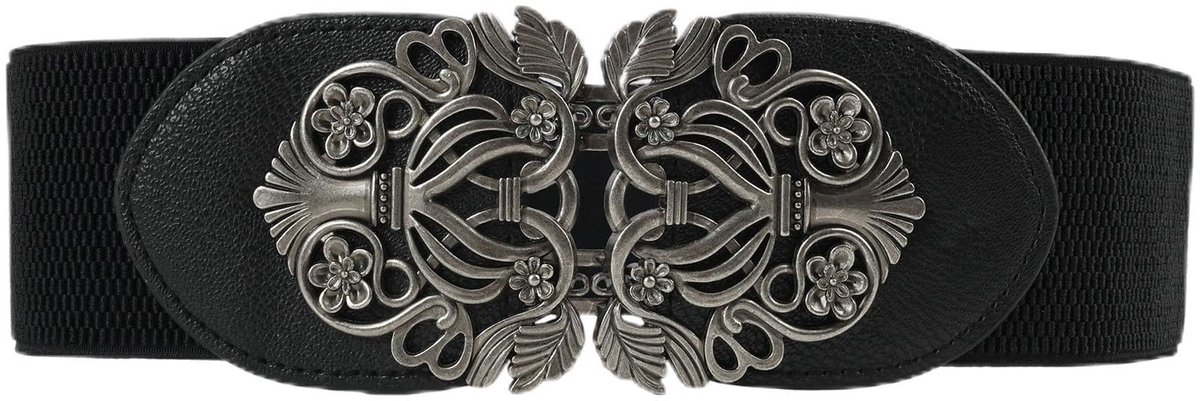 Dailygoods - Elastische Riem Voor Dames, Brede Rekbare Riem Met Retro Taille