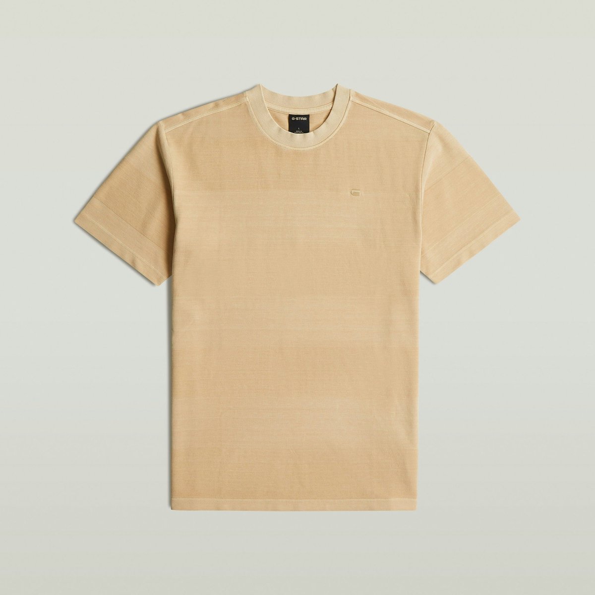 G-Star Washed jacquard r t Heren T-shirts Creme