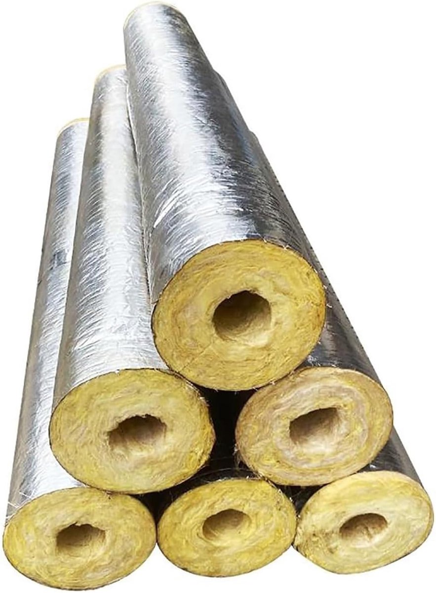 Pijp Isolatie - Isolatiemateriaal - Warmte Behoud - Brandwerend - 1 Meter - Aluminium