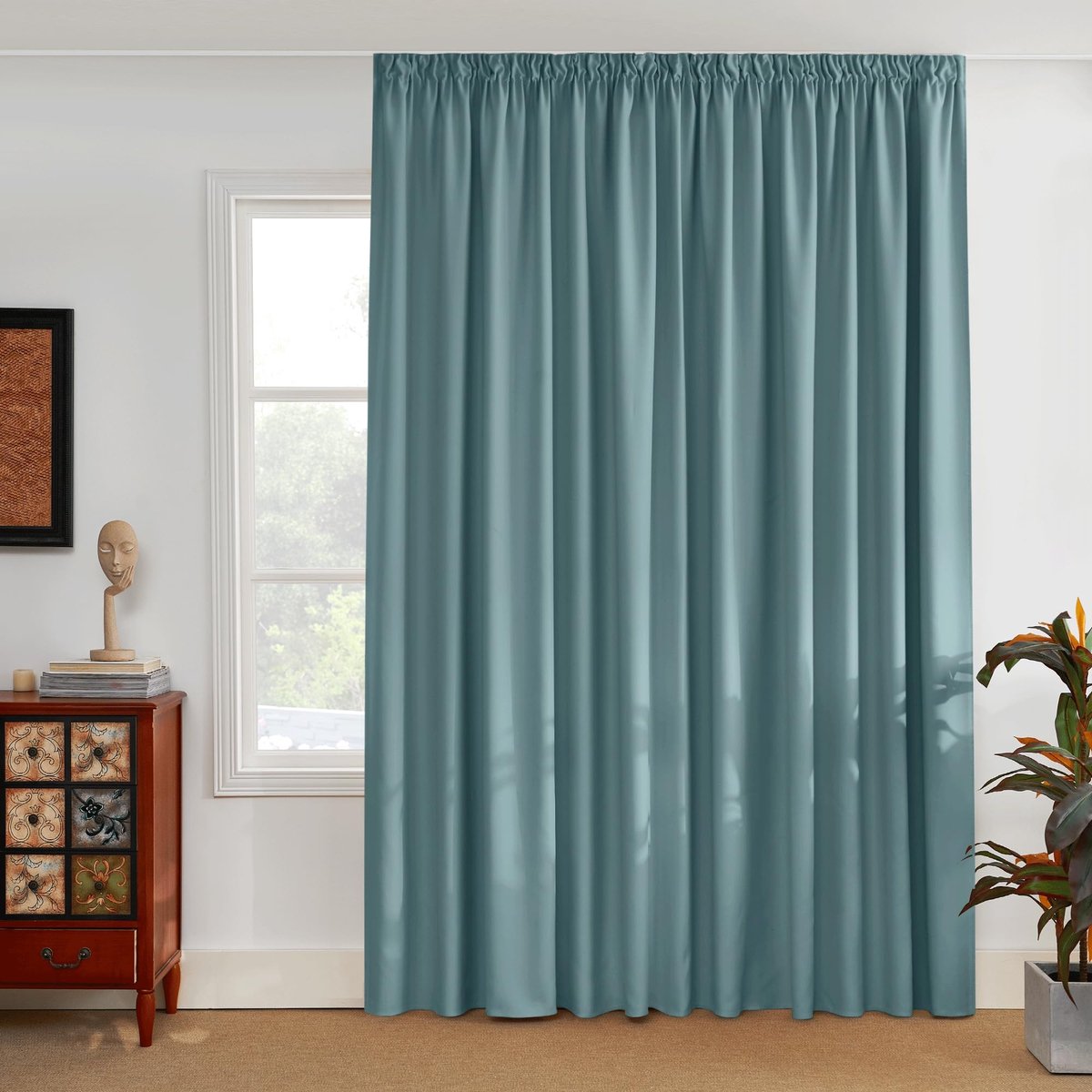 Dailygoods- Gordijnen Verduisterend 300B x 260H cm - Gordijnen met Haken - Plisségordijnen