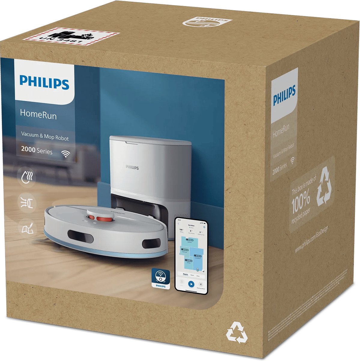 Philips HomeRun 2000-serie Robotstofzuiger Met Dweilfunctie - afbeelding 2