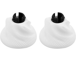 Koffiemolen Kern - Keramische Braam - Verse Koffie - Verstelbare Maalgraad - 2 Stuks - Wit