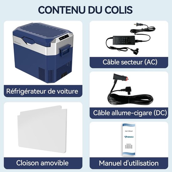 Koelbox Compressor 30 Liter - Draagbare Auto Koelbox met Vriesfunctie, 12V/24V & 230V, Stil en Energiezuinig van Koelbox. — afbeelding 3