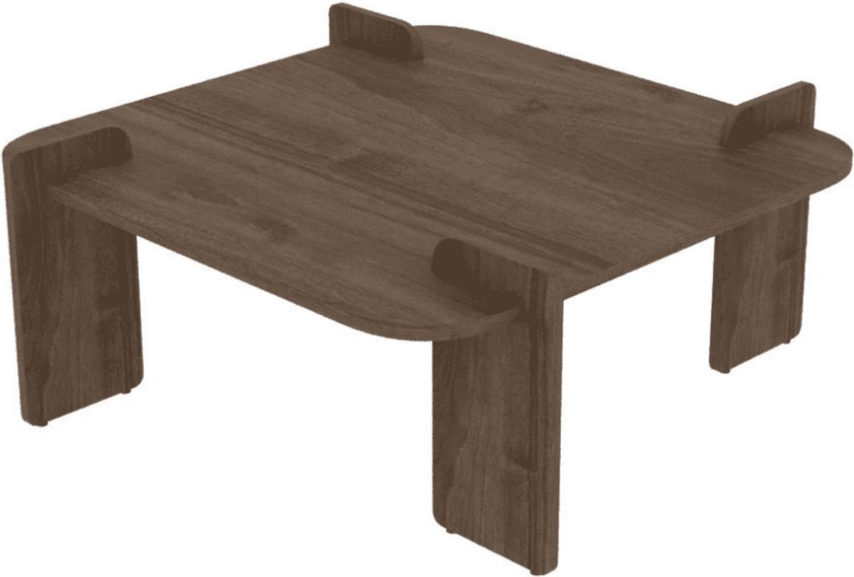 CaliCosy Vierkant Salontafel met afgeronde randen L90 cm NOMA Houtlook