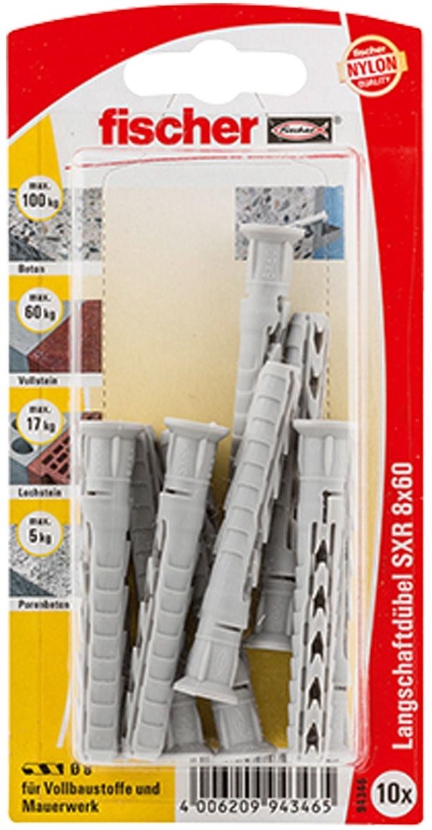 Fischer Constructieplug SXR8x60K 10 stuks