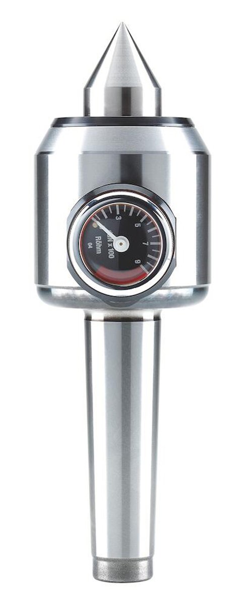 Röhm Meelopende Centreerpunten 60°, MK 4, Grootte 504, Drukaanduiding en Lengtecompensatie - 060874