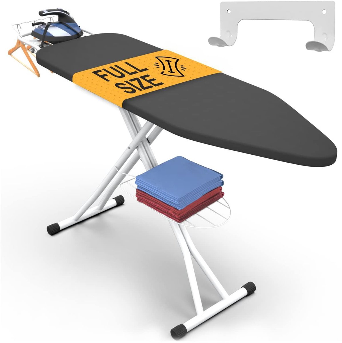 Solidchoice - Strijkplank met Wandmontage en Ingebouwde Houders