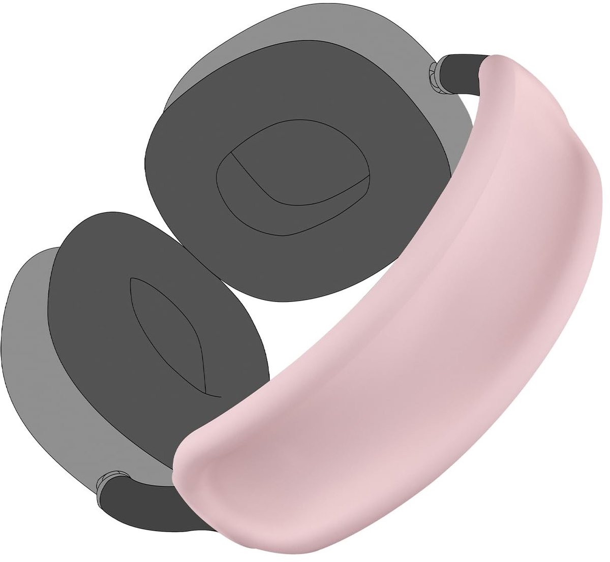 Solidchoice - Hoofdbandbeschermer voor AirPods Max (Zweetbestendig)