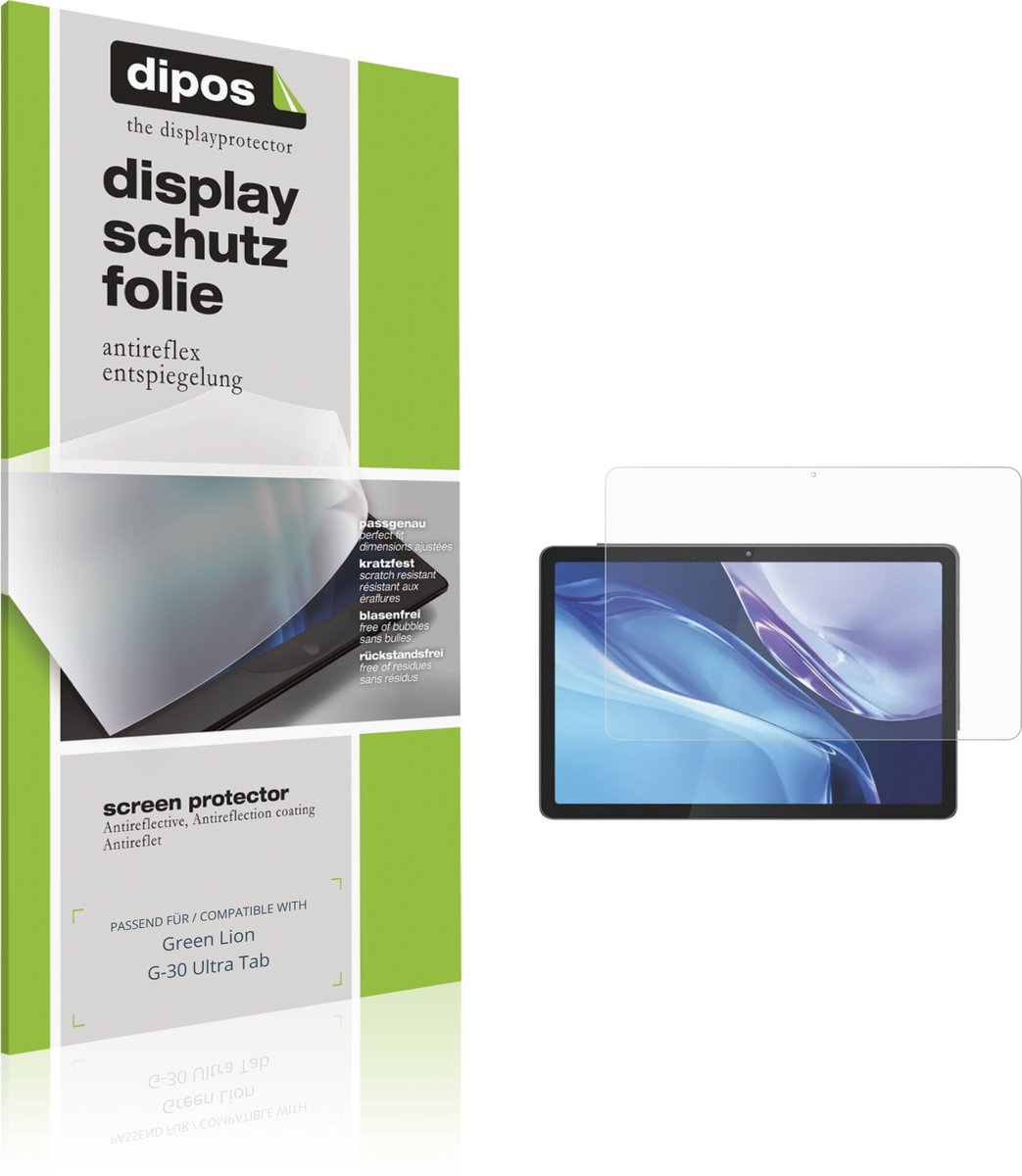 dipos – 2x Matte Beschermfolie geschikt voor Green Lion G-30 Ultra Tab | Krasbestendige & antireflecterende Screenprotector Ultra-Thin