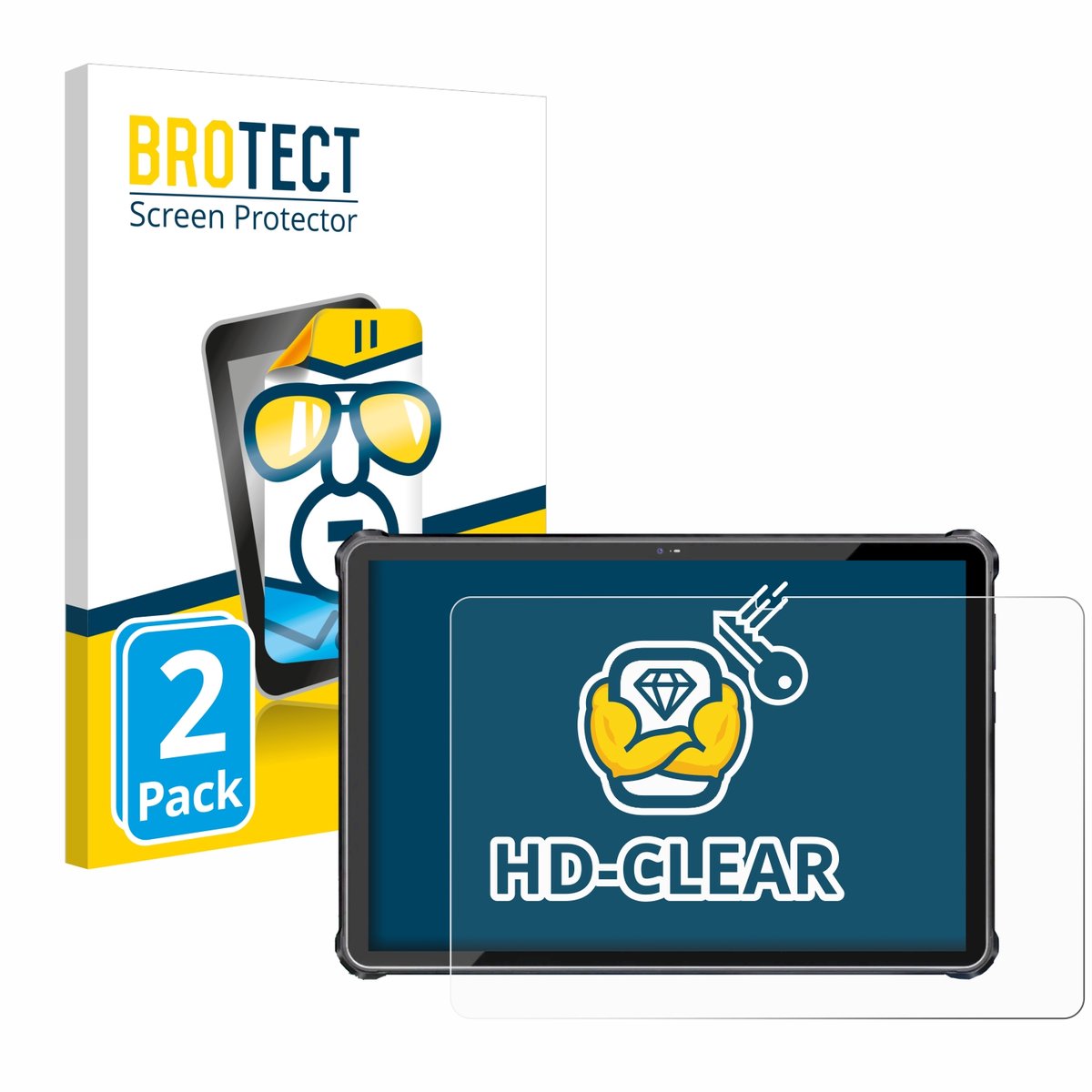 BROTECT - Screenprotector voor Oukitel RT6 - Folie Beschermfolie transparant 2 Stuks