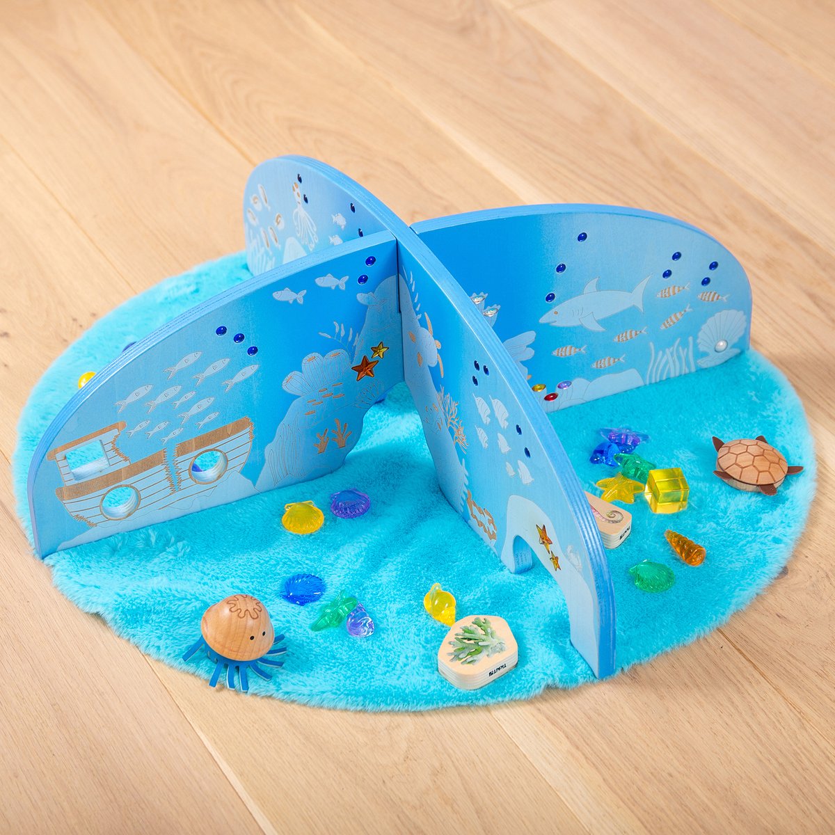 tickit Ocean Discovery-verdelers – Houten speelgoed voor fantasierijk spel – FSC-gecertificeerd – Handafwerking