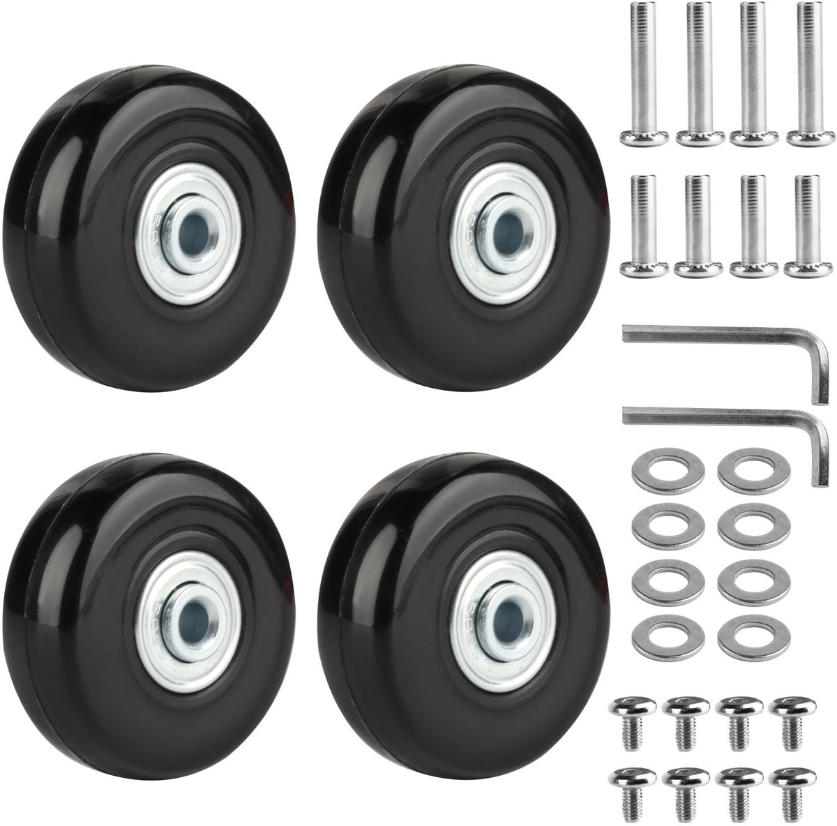 Solidchoice - Vervangende Bagage Wielen 50mm voor Koffers en Trolleys