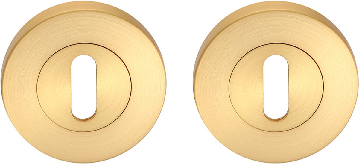 Sleutelrozet rond 53,5x8,5 mm mat goud PVD gecoat