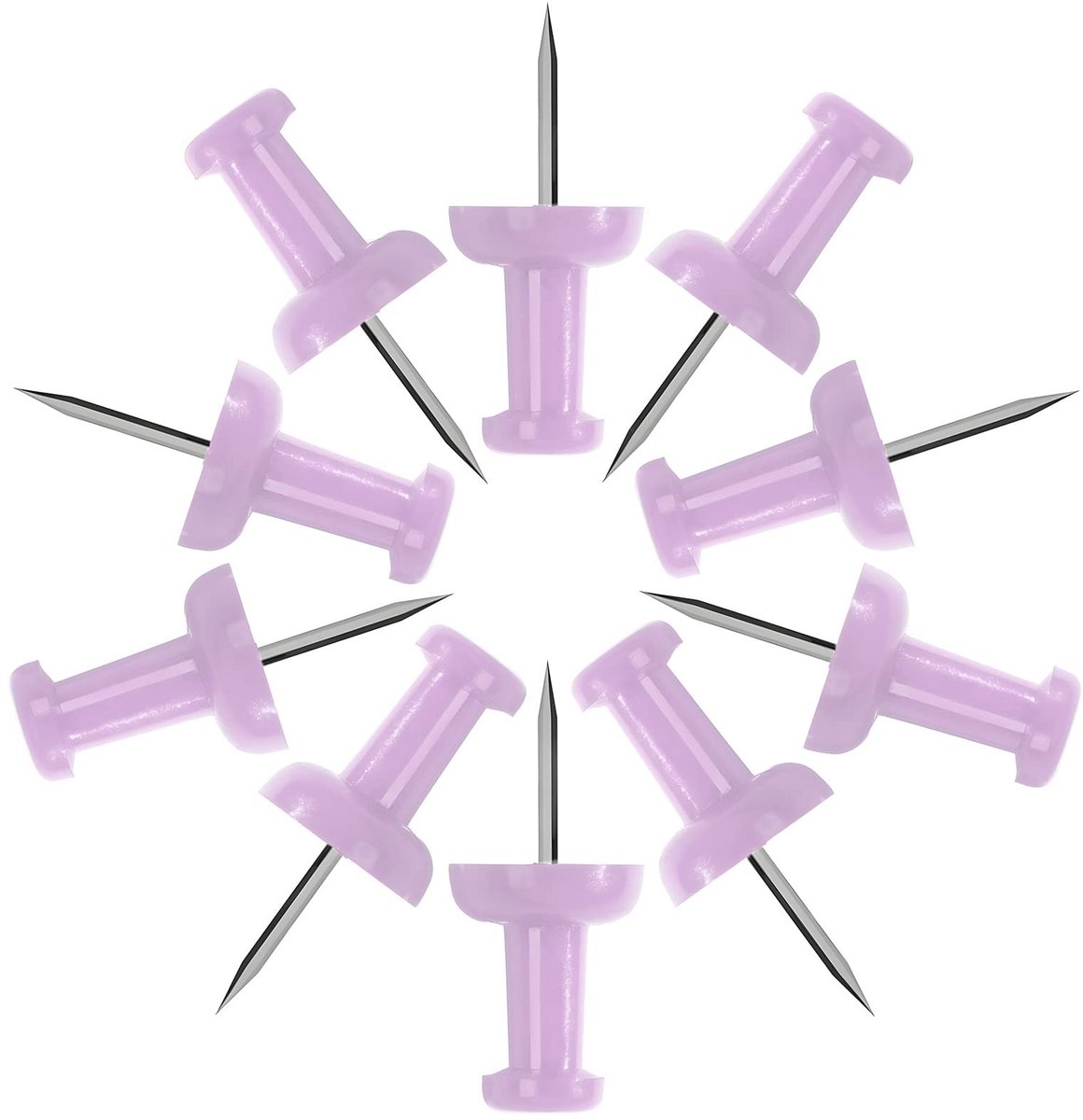 Solidchoice - 120 Stuks Licht Paarse Push Pins voor Bulletin Boards