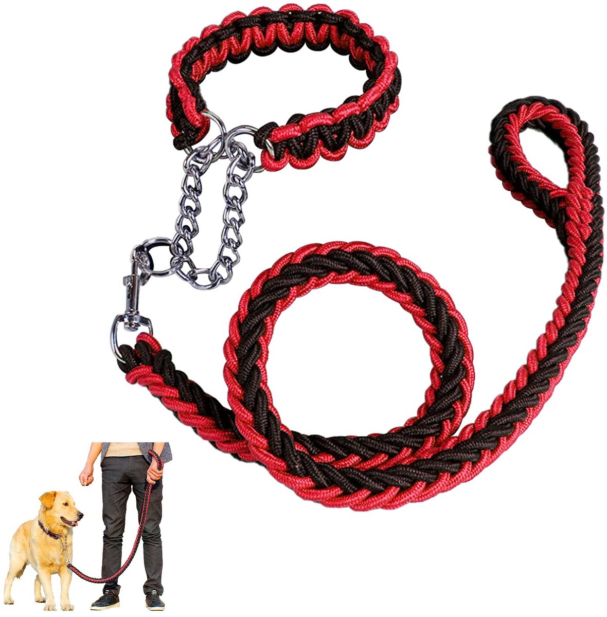 Solidchoice - Robuuste Hondenriem met Halsband Set voor Training