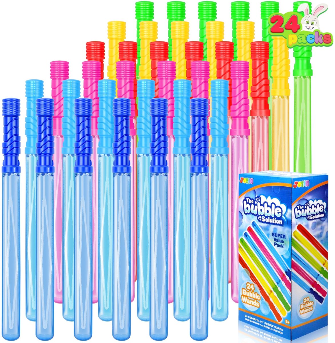 Solidchoice - 24 Grote Bellenblaasstaafjes voor Buiten Activiteiten