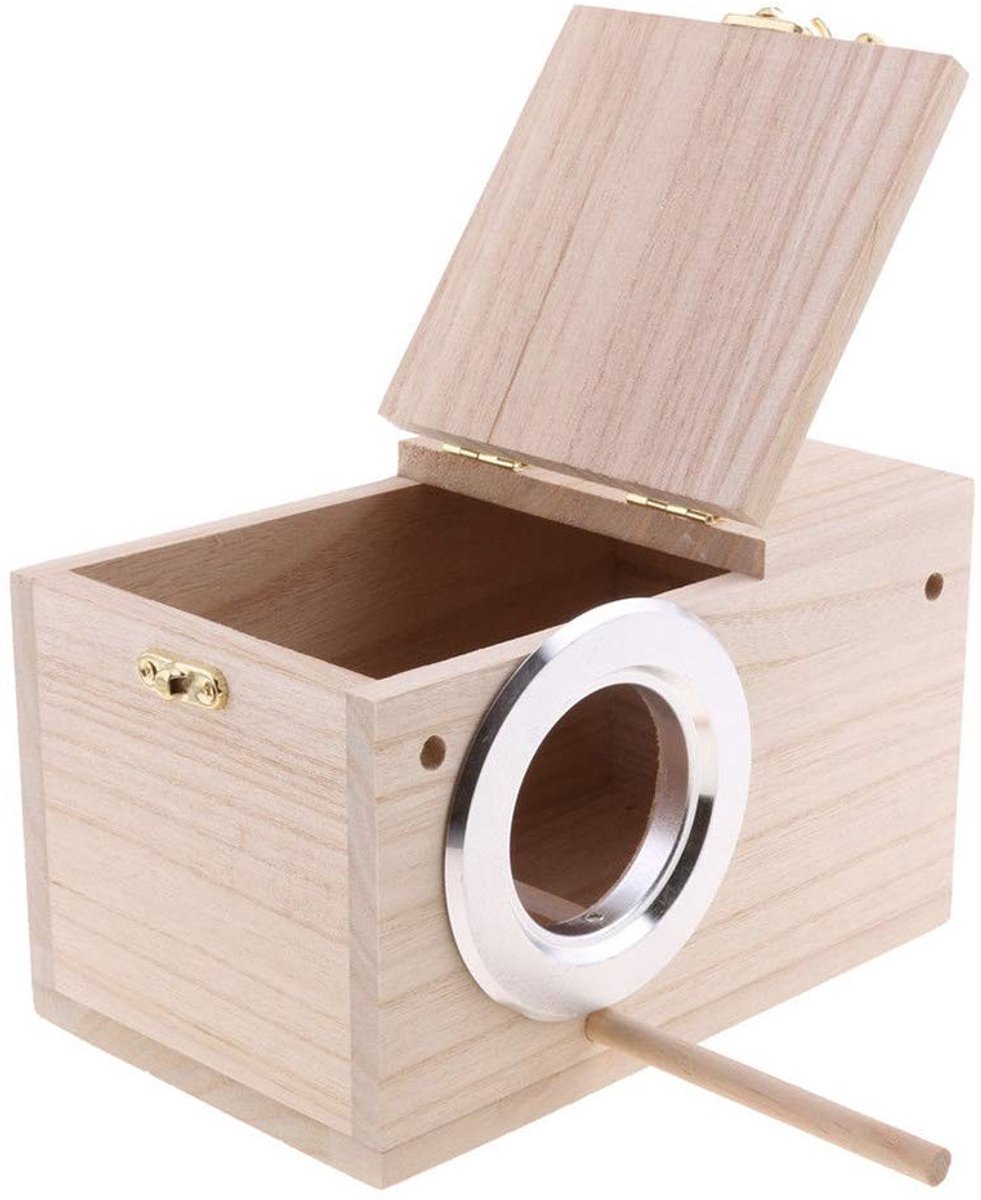 Solidchoice - Houten Nestkast voor Parkieten en Papegaaien - Duurzaam en Ruimtelijk