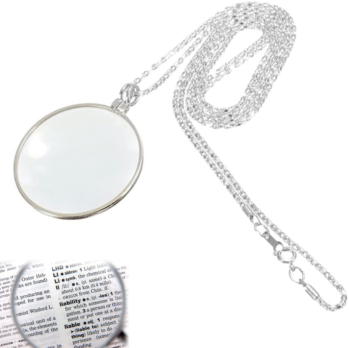 Solidchoice - 5x Vergrootglas Monocle met Ketting