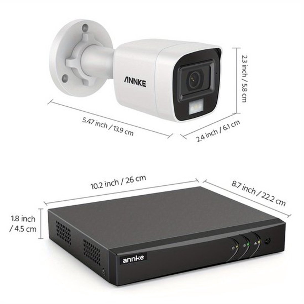 Beveiligingssysteem – Bewakingscamera – Veiligheidssysteem – Camerabewaking – Surveillance Set – 4 x 3K Dual-Light Camera’s – 1TB HDD – AI Mens- en Voertuigdetectie – Nachtzicht met Kleurenschakeling