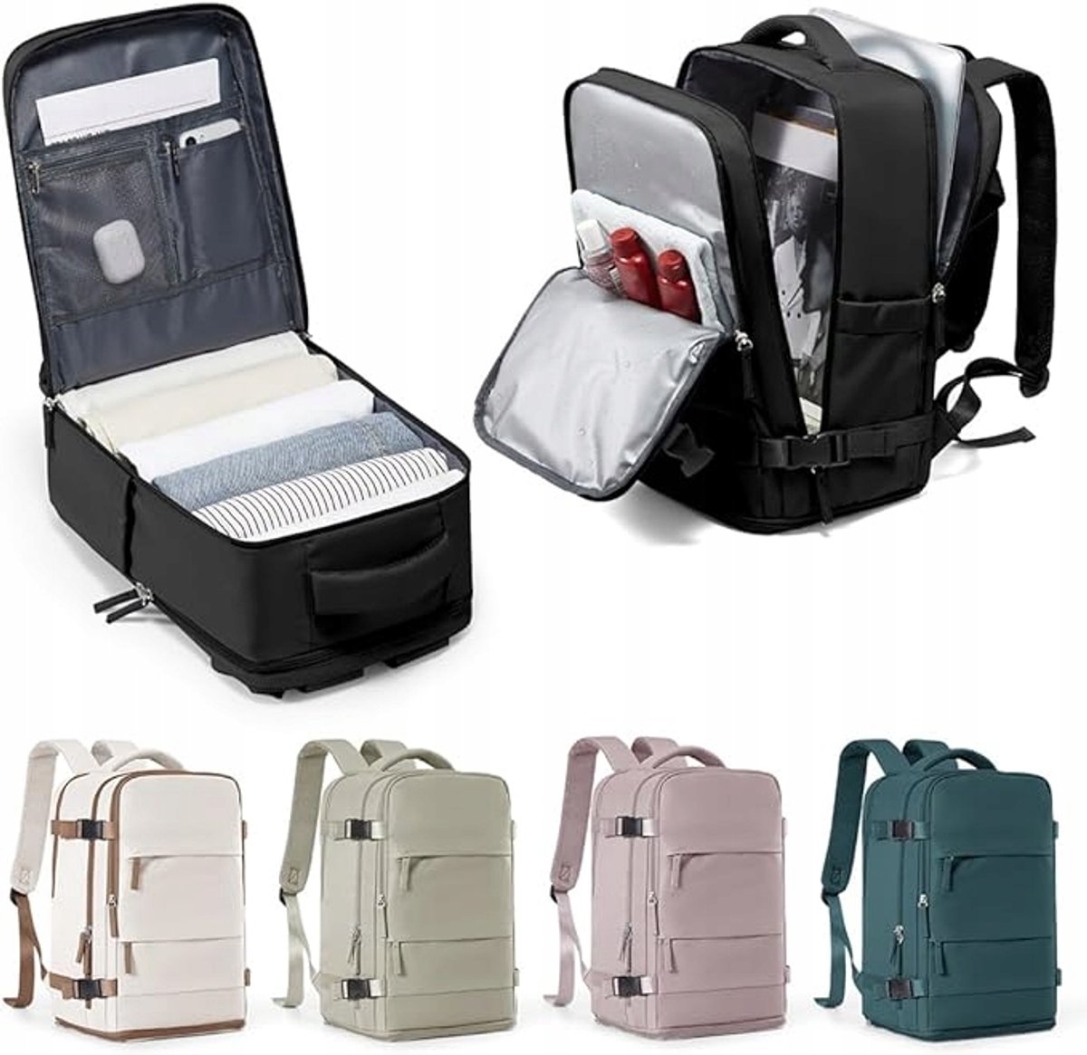 WEPLAN handbagage rugzak 40x25x20 cm - ideaal voor handbagage in het vliegtuig